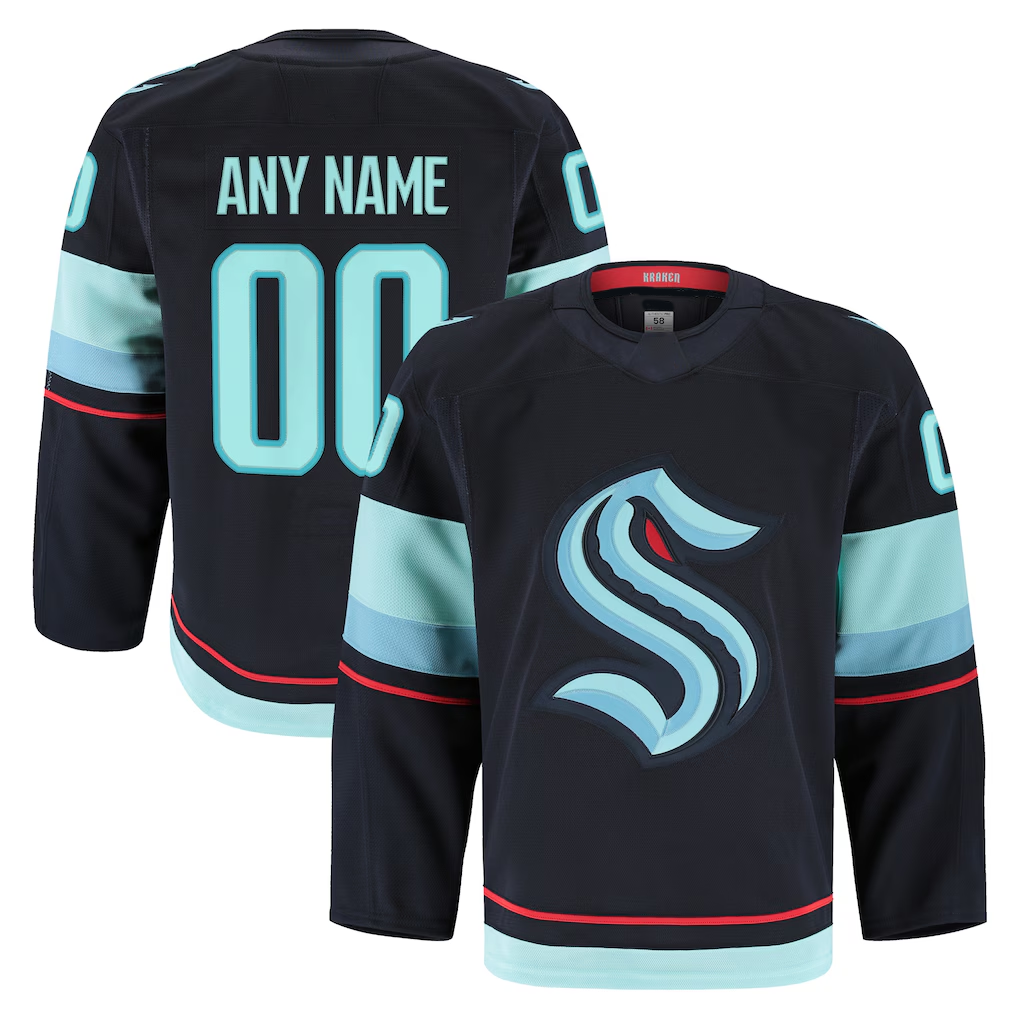 MATTH Custom S.Kraken Navy Home Authentic Pro Jerseys