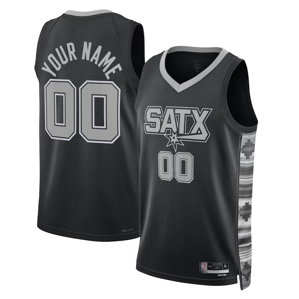 MATTH Custom SA.Spurs Black 2022-2023 Swingman Jerseys - Statement Edition