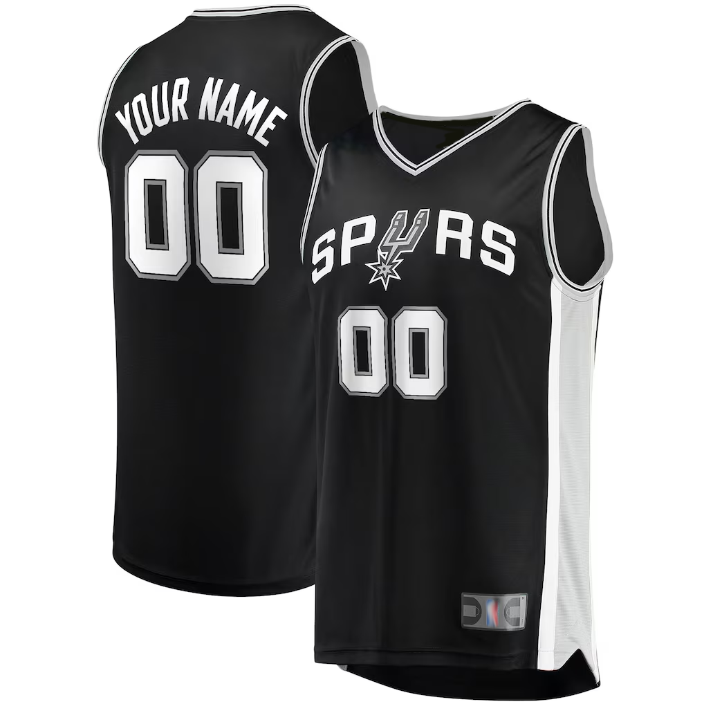 MATTH Custom SA.Spurs Fanatics Black Fast Break Replica Jerseys - Icon Edition