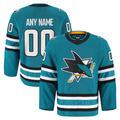 MATTH Custom S.Jose Sharks Teal Home Authentic Pro Jerseys