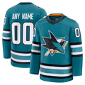 MATTH Custom S.Jose Sharks Teal Home Premium Jerseys