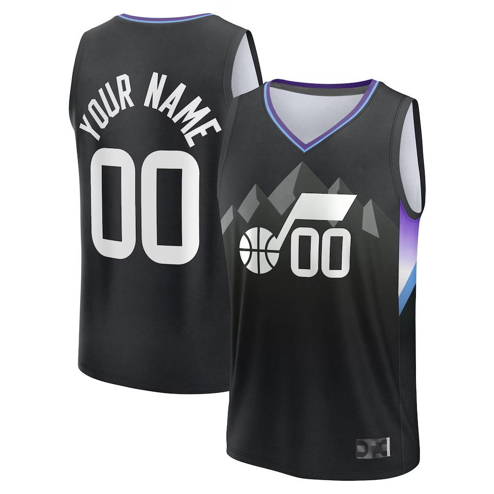 MATTH Custom U.Jazz Fanatics Black Fast Break Jerseys - Statement Editio