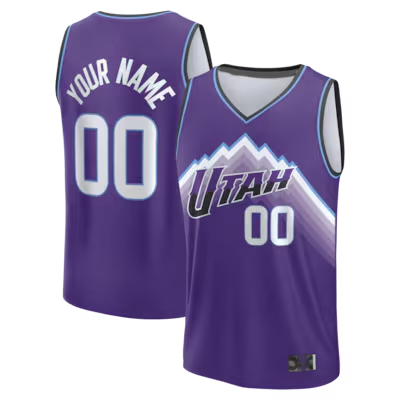 MATTH Custom U.Jazz Fanatics Purple Fast Break Replica Custom Jerseys - Icon Edition