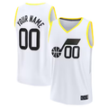 MATTH Custom U.Jazz Fanatics White Fast Break Replica Jerseys - Association Edition -1