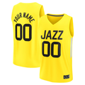 MATTH Custom U.Jazz Fanatics Yellow Fast Break Replica Jerseys - Icon Edition