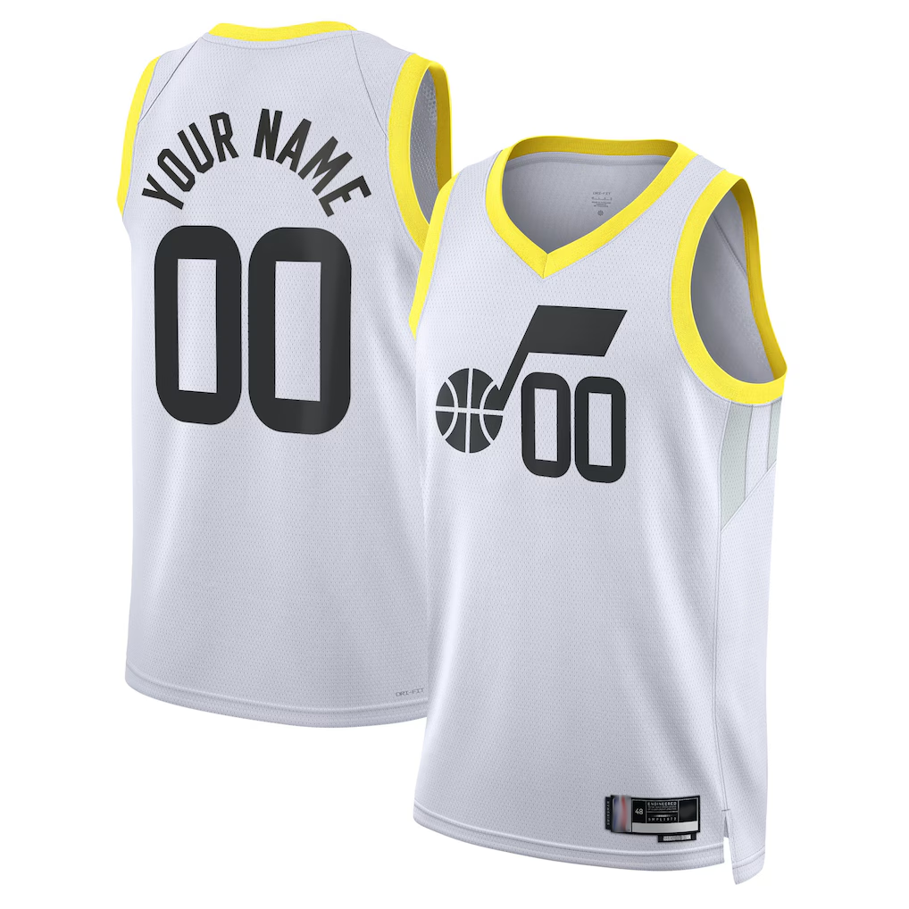 MATTH Custom U.Jazz White Swingman Jerseys - Association Edition