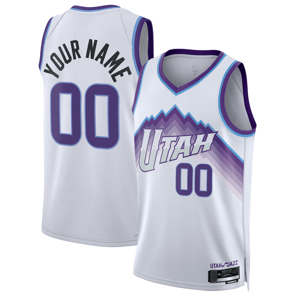 MATTH Custom U.Jazz White Swingman Jerseys - Association Edition
