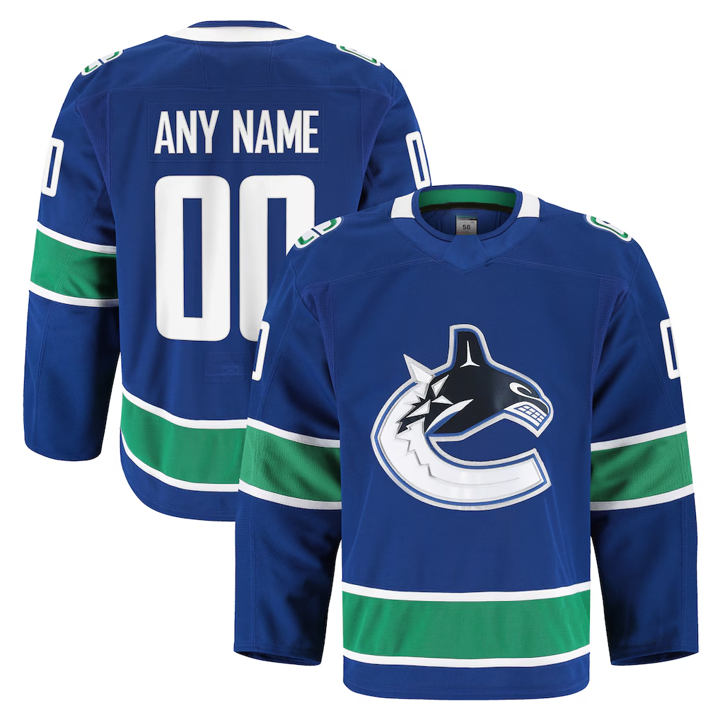 MATTH Custom V.Canucks Blue Home Authentic Pro Jerseys
