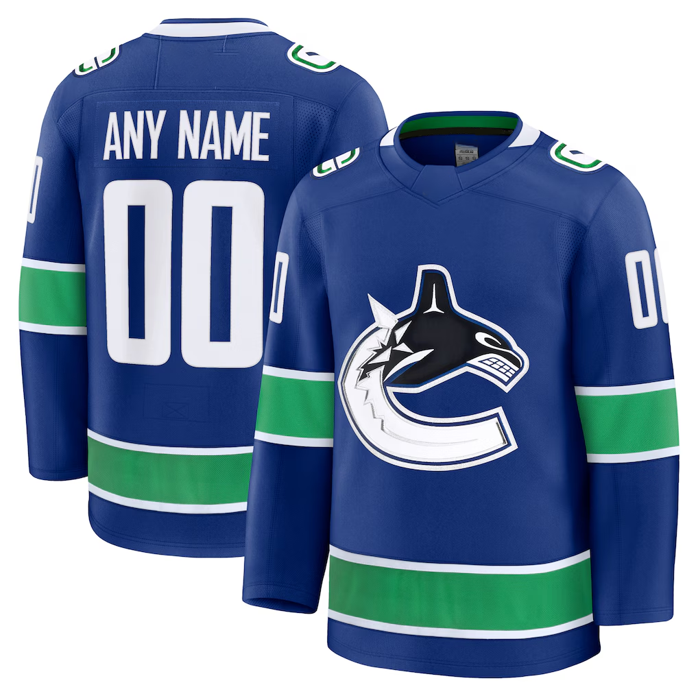 MATTH Custom V.Canucks Blue Home Premium Jerseys