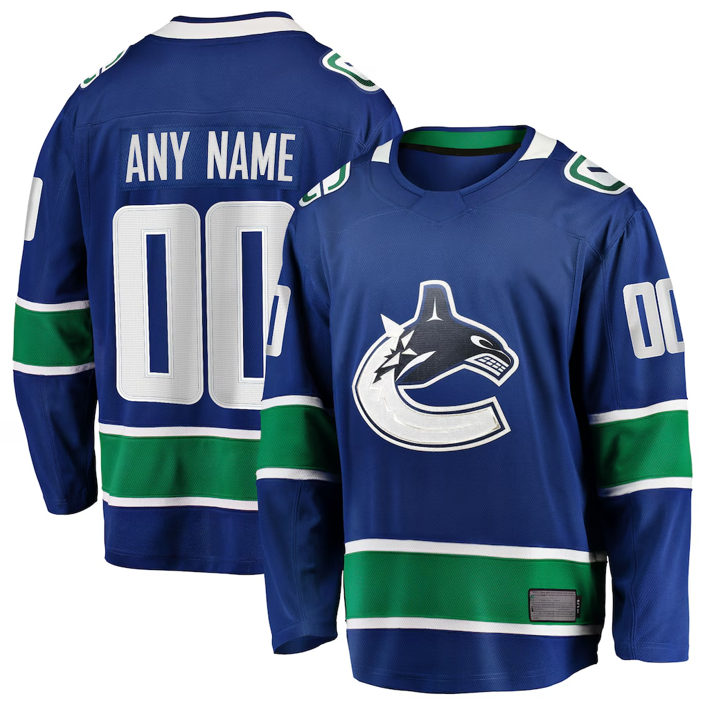 MATTH Custom V.Canucks Blue Home Team Breakaway Jerseys