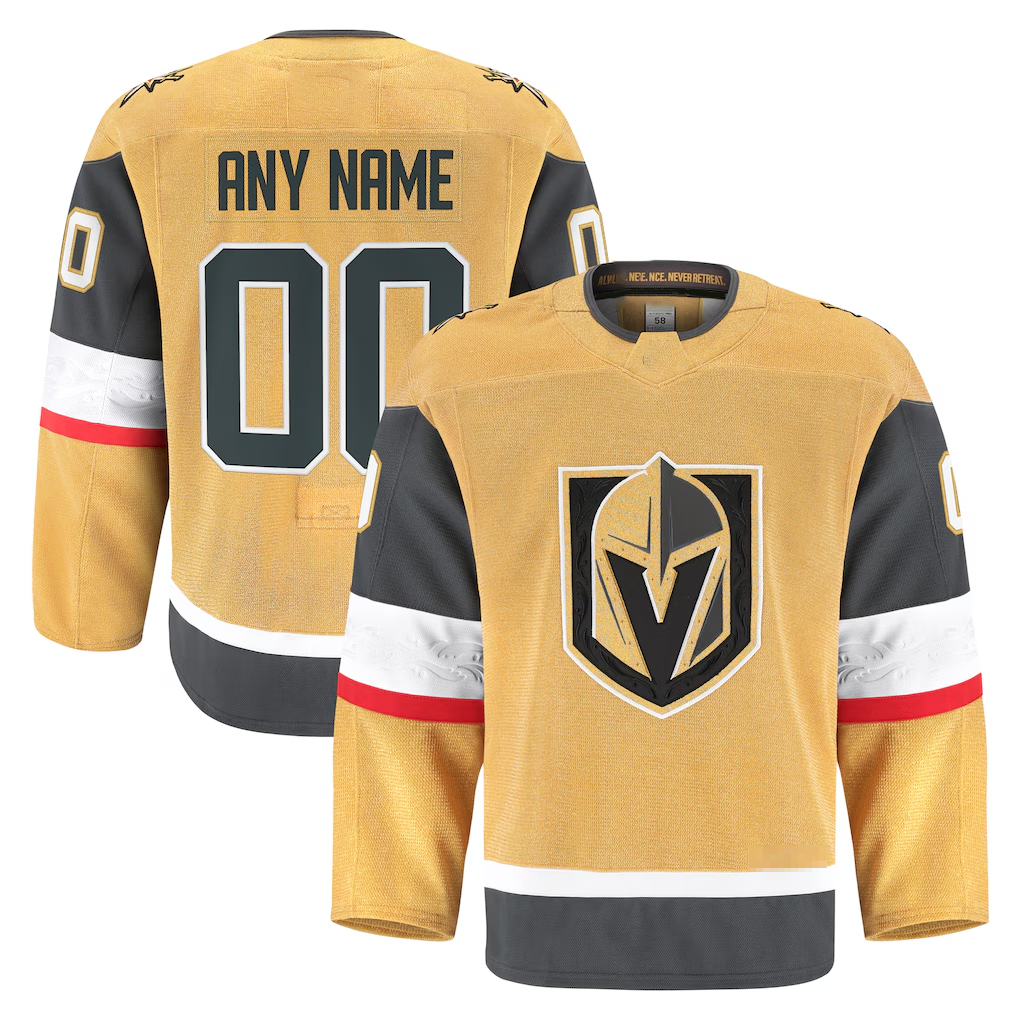 MATTH Custom V.Golden Knights Gold Home Authentic Pro Jerseys