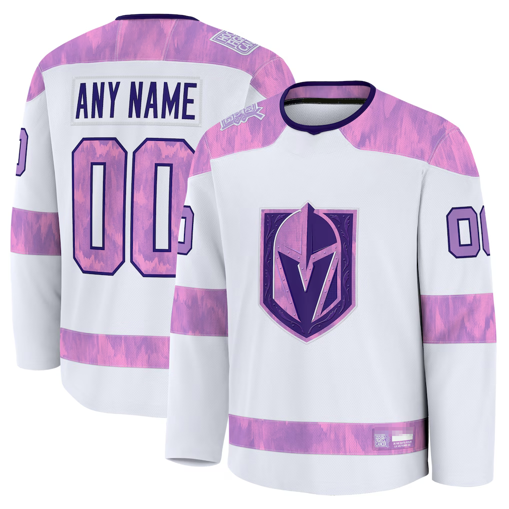 MATTH Custom V.Golden Knights White 2024 Hockey Fights Cancer Practice Jerseys