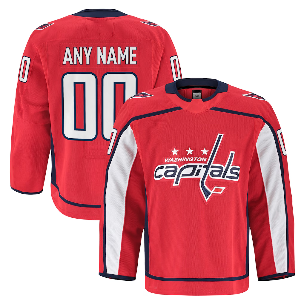 MATTH Custom W.Capitals Red Home Authentic Pro Jerseys
