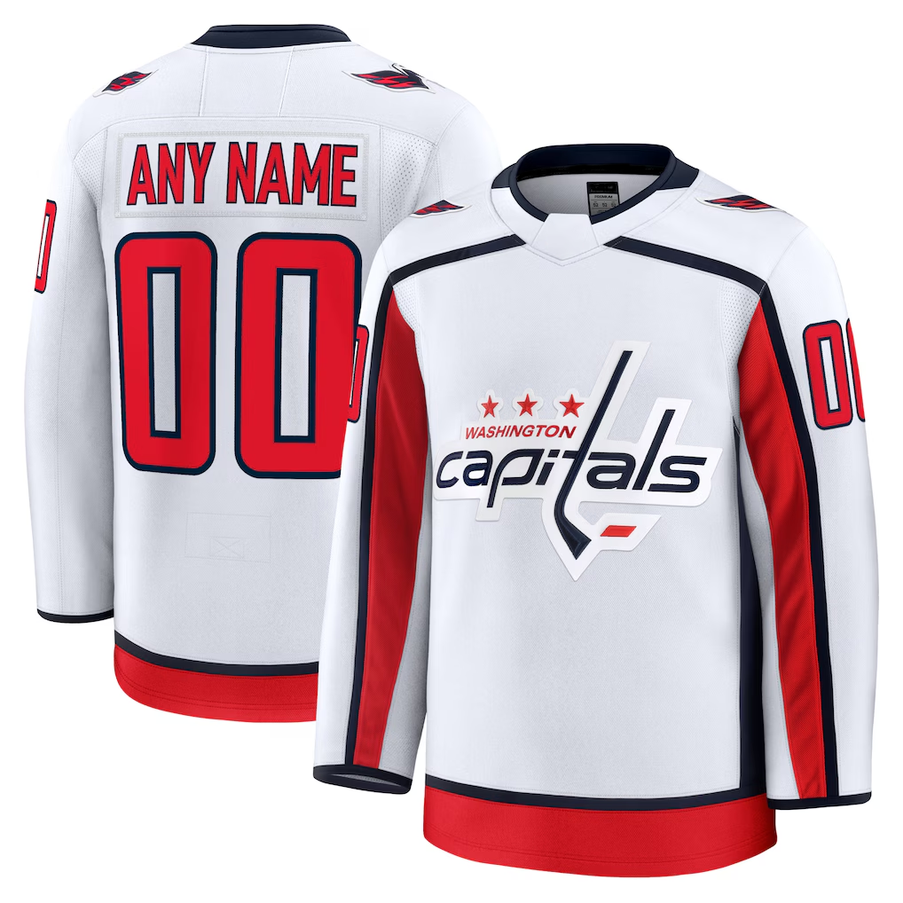 MATTH Custom W.Capitals White Away Premium Jerseys