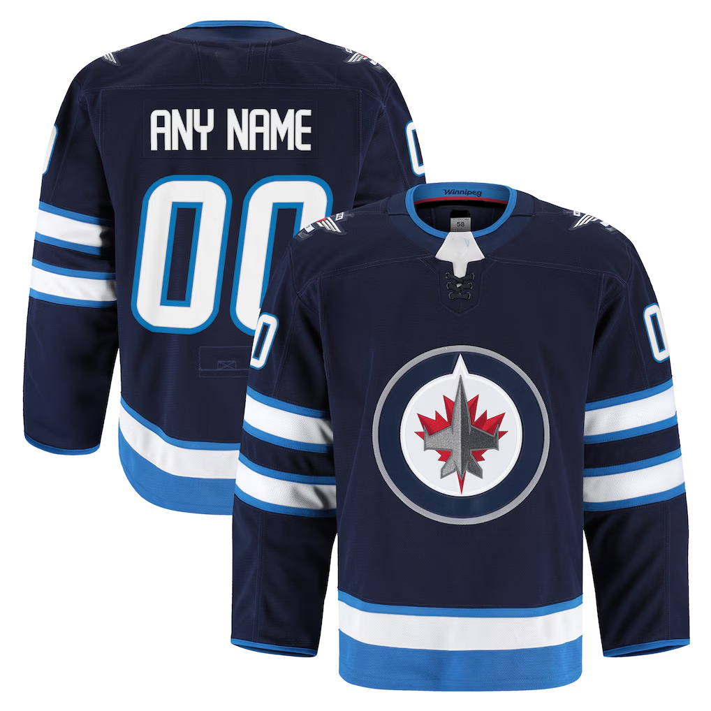 MATTH Custom W.Jets Navy Home Authentic Pro Jerseys