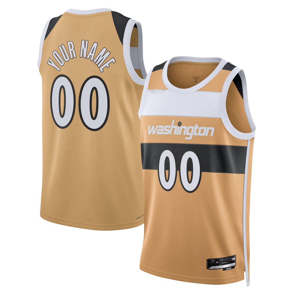 MATTH Custom W.Wizards Gold 2025-26 City Edition Swingman Jerseys