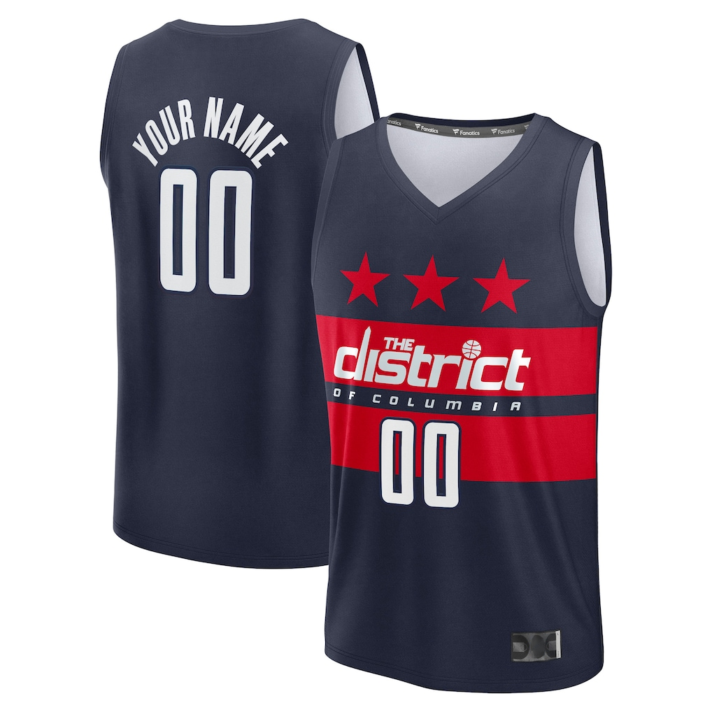MATTH Custom W.Wizards Navy Fast Break Jerseys - Statement Edition