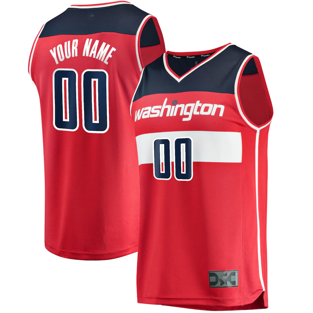 MATTH Custom W.Wizards Red Fast Break Replica Jerseys - Icon Edition