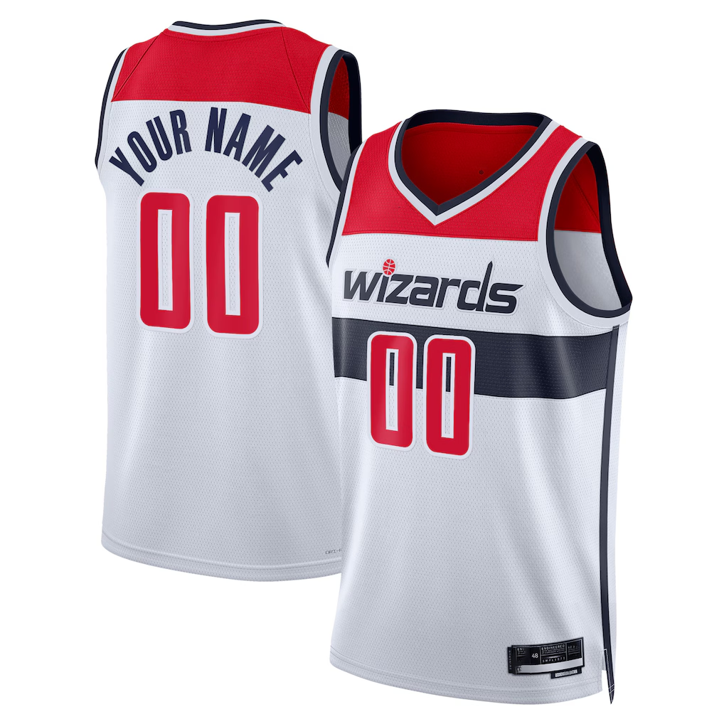 MATTH Custom W.Wizards White Swingman Jerseys - Association Edition