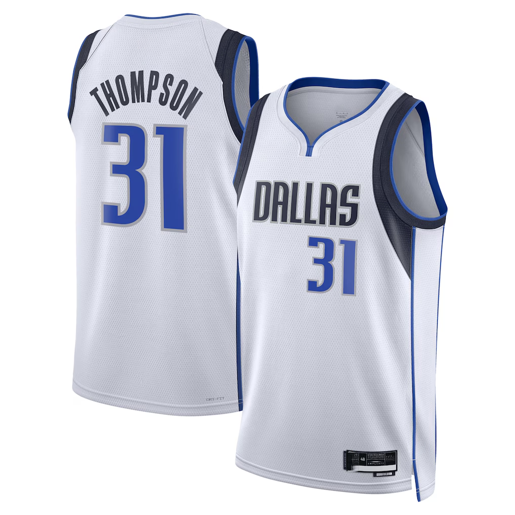 MATTH D.Mavericks #31 Klay Thompson Association Edition Swingman Stitched Jerseys