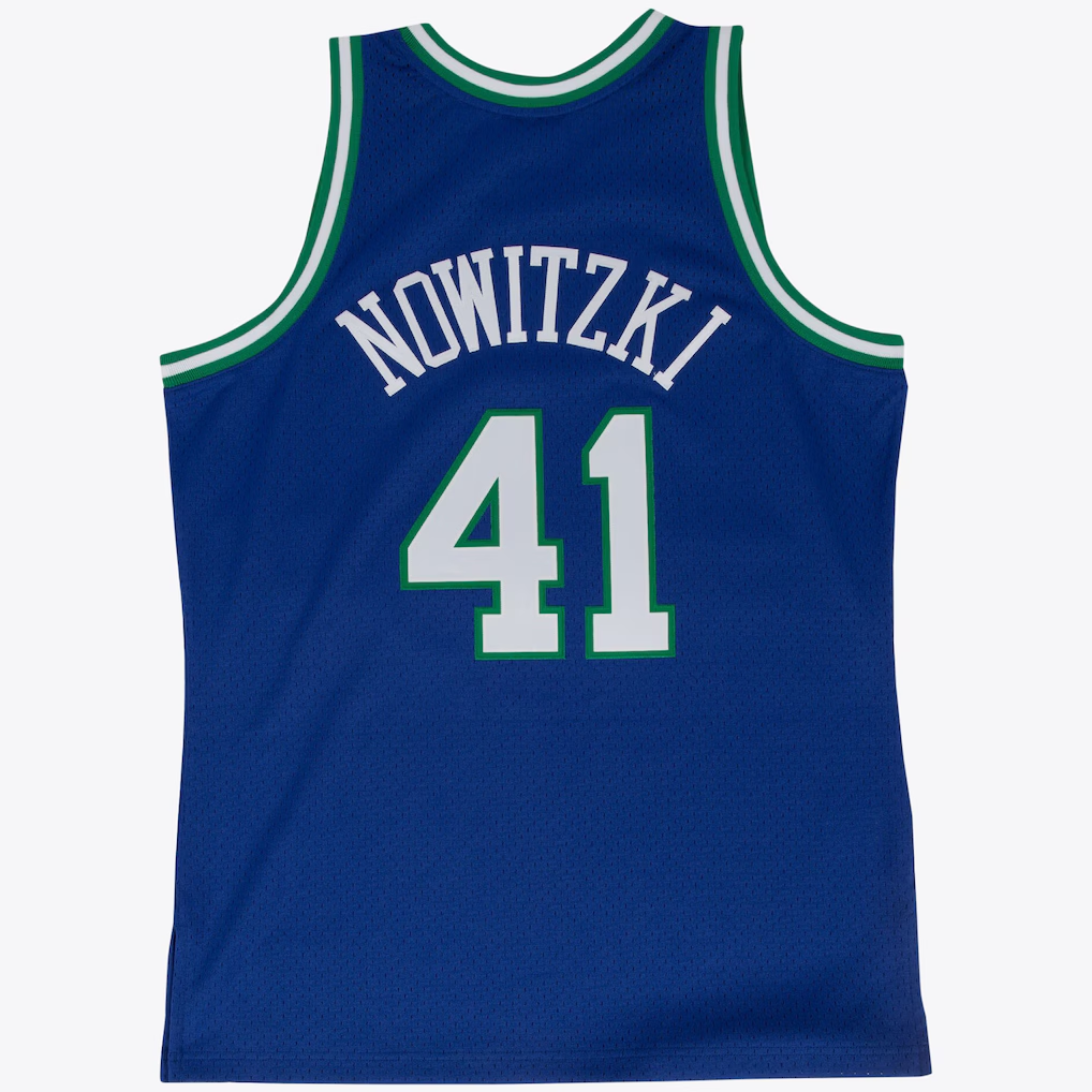 MATTH D.Mavericks #41 Dirk Nowitzki Road 1998-99 Mitchell & Ness Swingman Stitched Jerseys
