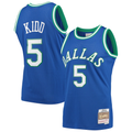 MATTH D.Mavericks #5 Jason Kidd Mitchell & Ness Blue 1994-1995 Hardwood Classics Swingman Jerseys