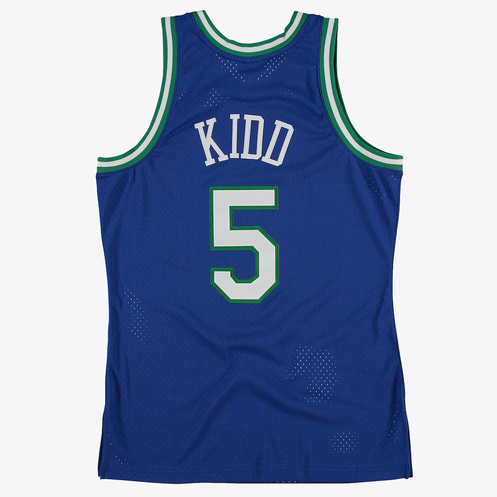 MATTH D.Mavericks #5 Jason Kidd Royal 1997 Hardwood Classics Road Swingman  By Mitchell & Ness Stitched Jerseys