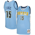 MATTH D.Nuggets #15 Nikola Jokic Mitchell & Ness Light Blue 2016-17 Swingman Jerseys