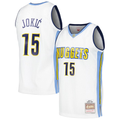 MATTH D.Nuggets #15 Nikola Jokic Mitchell & Ness White 2016-17 Throwback Swingman Jerseys