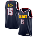 MATTH D.Nuggets #15 Nikola Jokic Navy Swingman Jerseys - Icon Edition