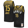 MATTH D.Nuggets #15 Nikola Jokic Rising Stars Challenge Mitchell & Ness Black Hardwood Classics Swingman Jerseys
