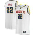 MATTH D.Nuggets #22 Zeke Nnaji  White Fast Break Player Jerseys - Association Edition