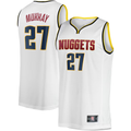 MATTH D.Nuggets #27 Jamal Murray  White Fast Break Player Jerseys - Association Edition
