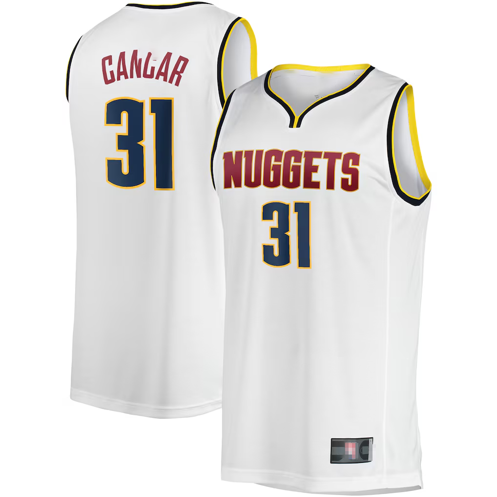 MATTH D.Nuggets #31 Vlatko Cancar White Fast Break Player Jerseys - Association Edition