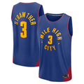 MATTH D.Nuggets #3 Julian Strawther Blue Fast Break Replica Player Jerseys - Statement Edition