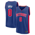 MATTH D.Pistons #0 Jalen Duren  Blue Fast Break Replica Jerseys - Icon Edition