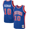 MATTH D.Pistons #10 Dennis Rodman Mitchell & Ness Royal 198889 Hardwood Classics Swingman Jerseys