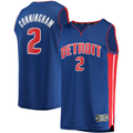 MATTH D.Pistons #2 Cade Cunningham  Blue 2021 Draft First Round Pick Fast Break Replica Jerseys - Icon Edition
