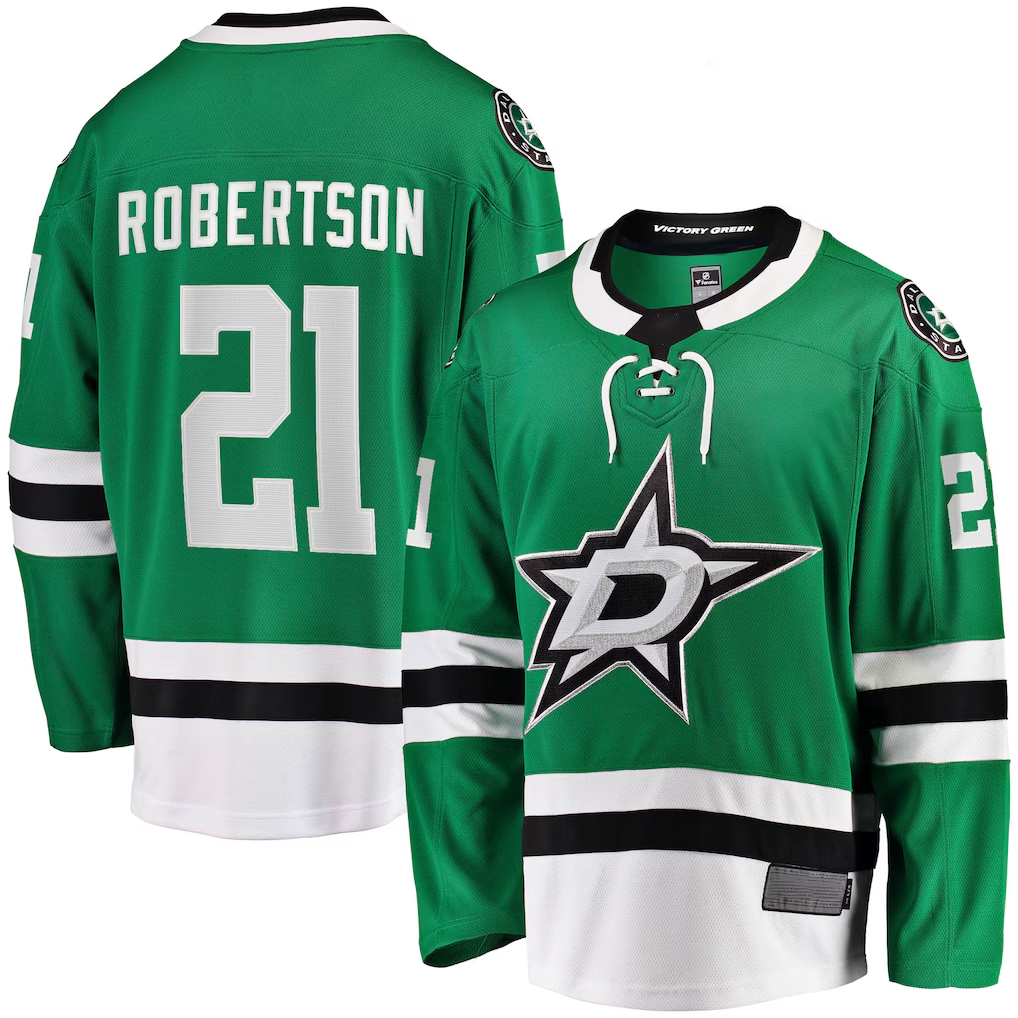 MATTH D.Stars #21 Jason Robertson Kelly Green Home Breakaway Replica Jerseys