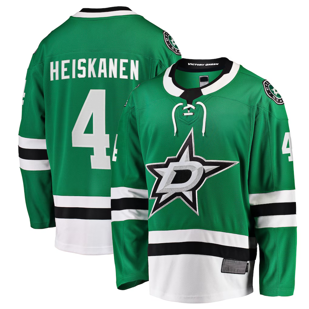 MATTH D.Stars #4 Miro Heiskanen Kelly Green Team Color Breakaway Player Jerseys