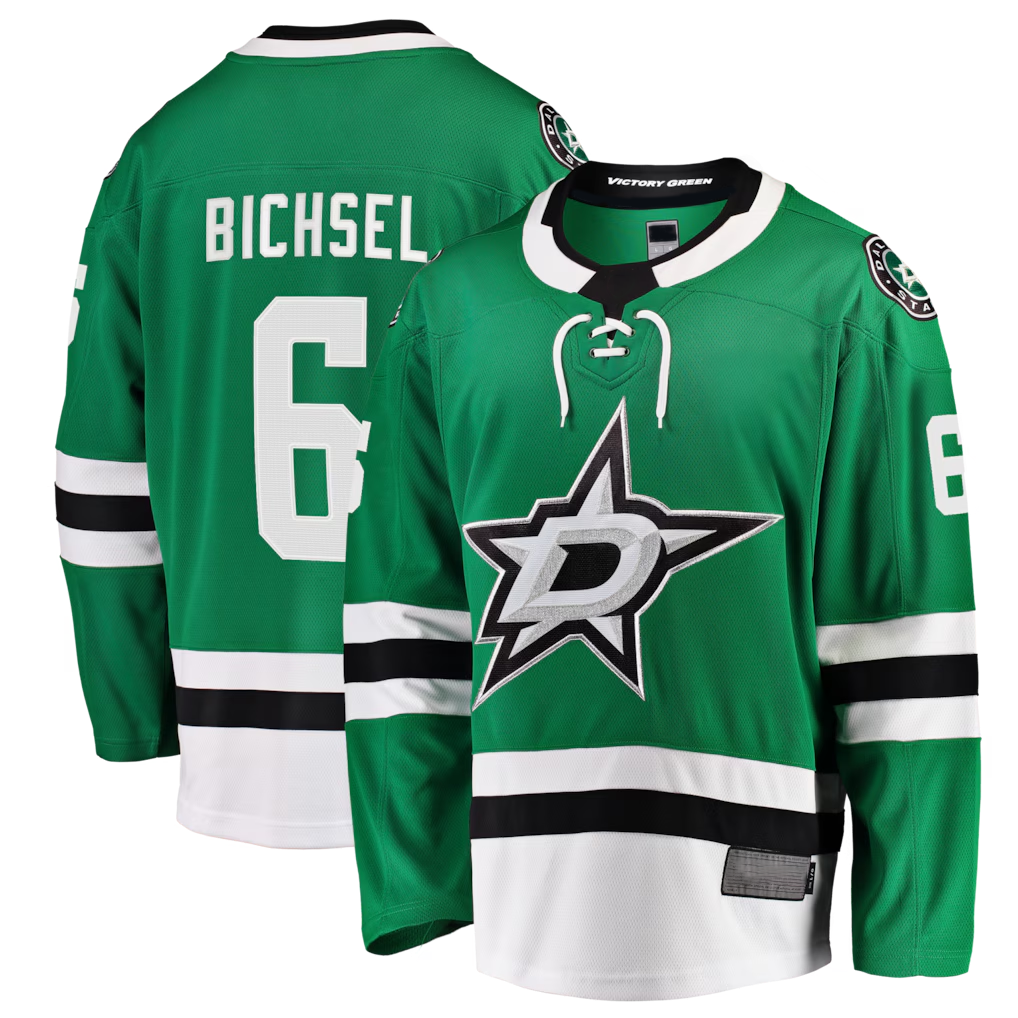 MATTH D.Stars #6 Lian Bichsel Kelly Green Home Breakaway Jerseys