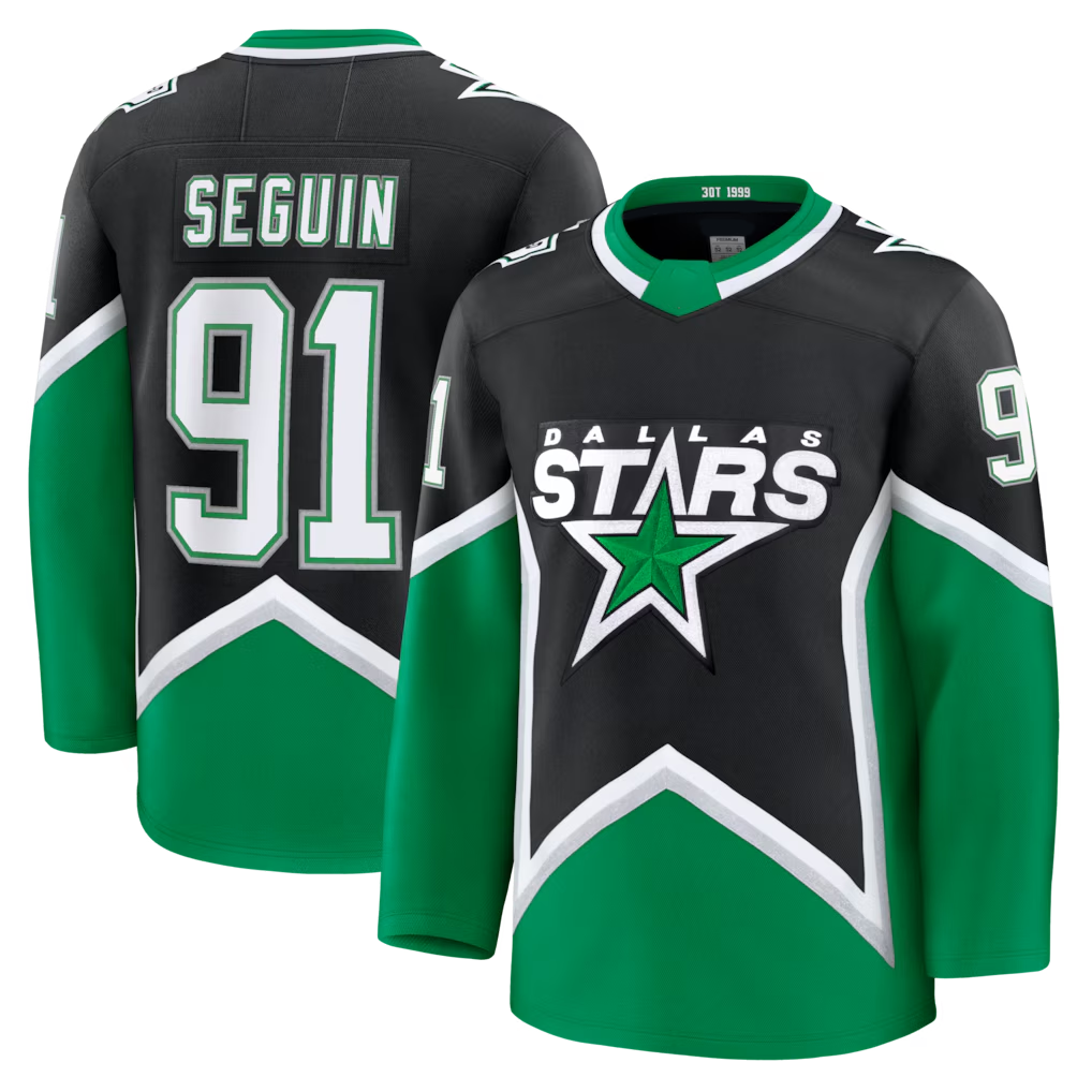MATTH D.Stars #91 Tyler Seguin Black Alternate Premium Jerseys