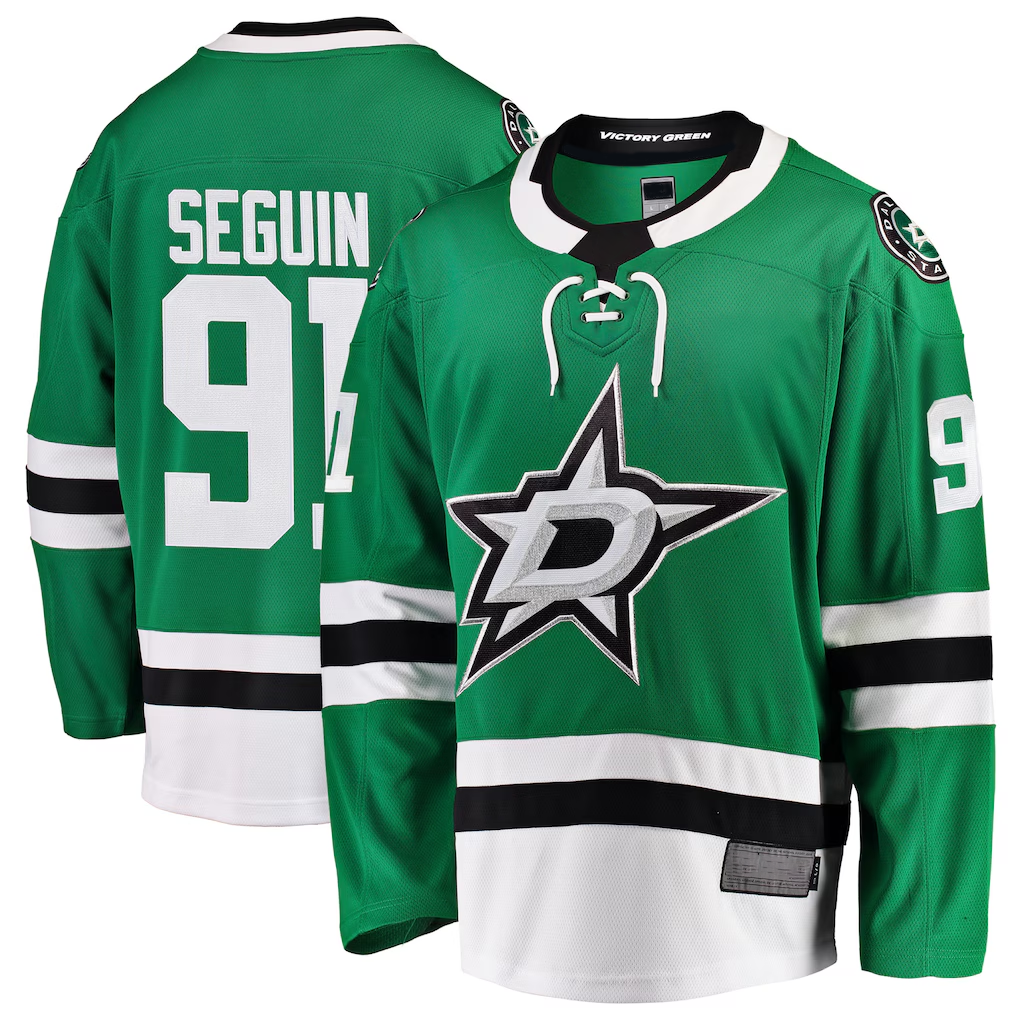MATTH D.Stars #91 Tyler Seguin Green Breakaway Player Jerseys