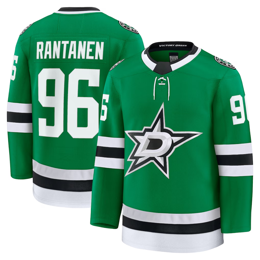 MATTH D.Stars #96 Mikko Rantanen Kelly Green Home Premium Jerseys