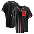 MATTH D.Tigers Black Fashion Out Home Game Blank Player Stitched Jerseys