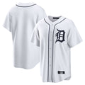 MATTH D.Tigers White Home Game Blank Player Stitched Jerseys