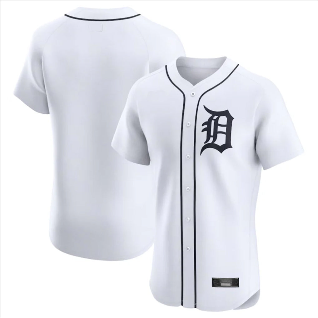 MATTH D.Tigers White Limited Elite Home Blank Player Stitched Jerseys