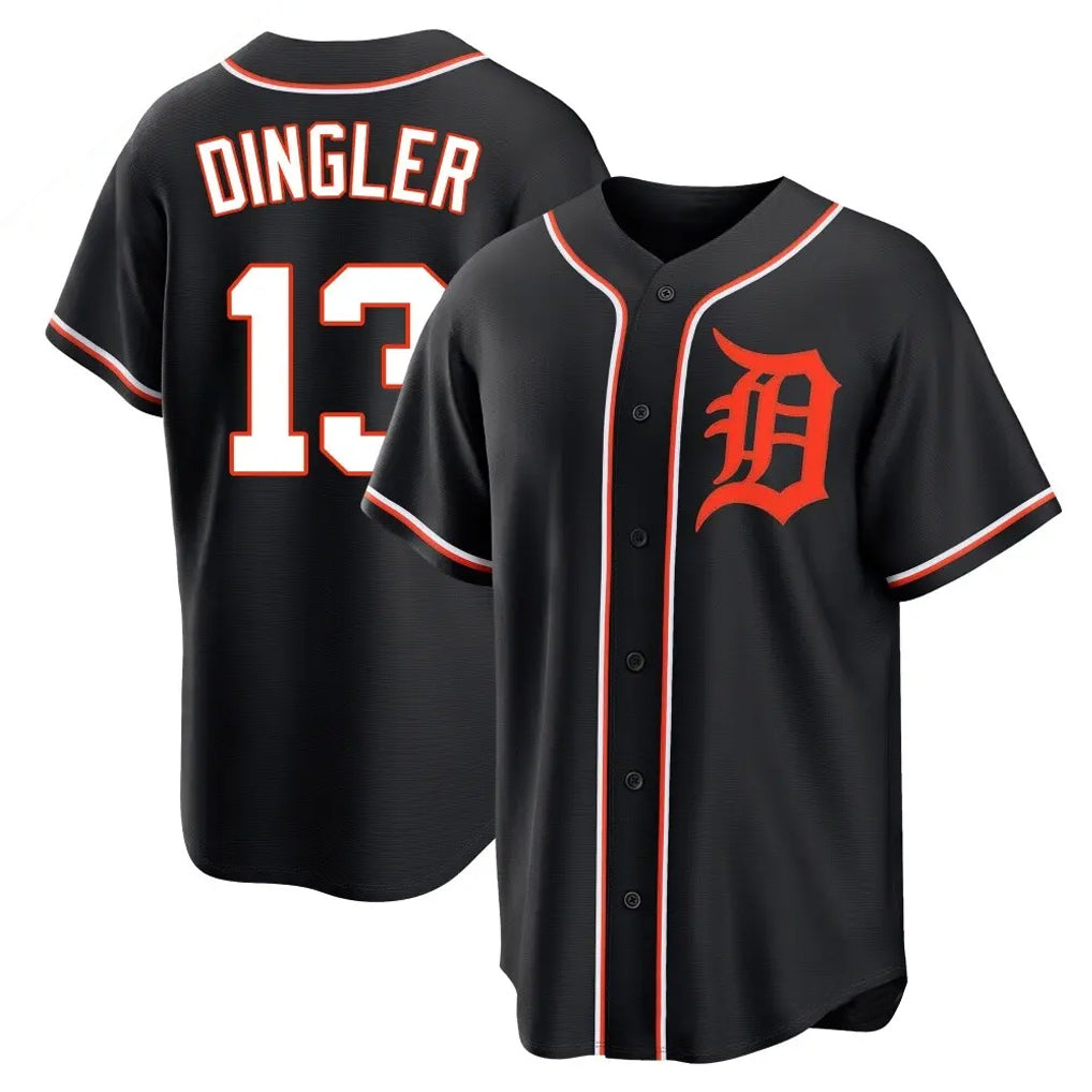 MATTH D.Tigers #13 Dillon Dingler Player Black Fashion Out Home Game Stitched Jerseys