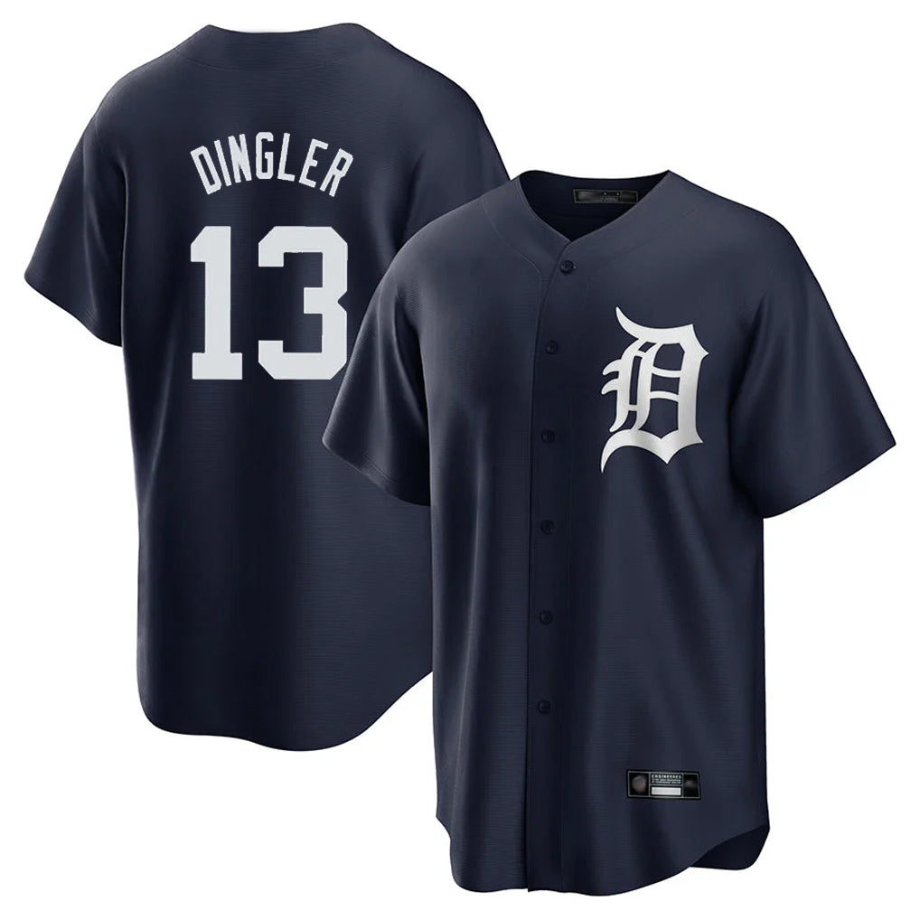 MATTH D.Tigers #13 Dillon Dingler Player Navy Game Home Stitched Jerseys