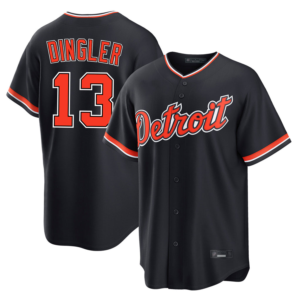 MATTH D.Tigers #13 Dillon Dingler Player Navy Home Game Stitched Jerseys